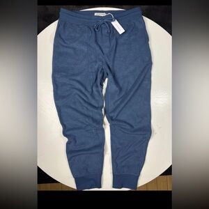 Outerknown Men’s Large Blue Terry Cloth Sweatpants Joggers Organic Cotton New L